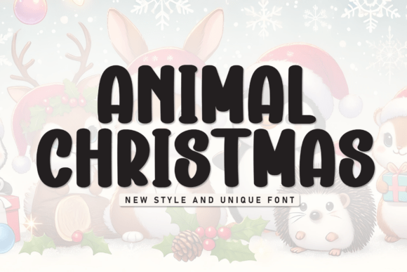 Animal Christmas: A Bold Typeface for Modern Brand Identity