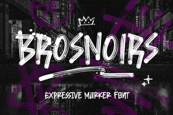 Brosnoirs: The Bold Display Font for Street-Style Branding