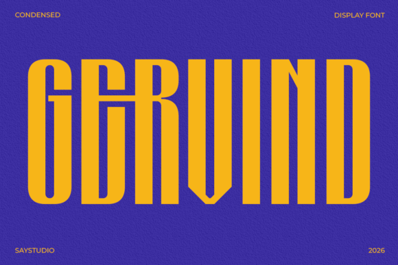 Gervind Bold Condensed Display Typeface for High-Impact Campaigns