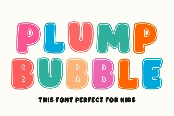 Plump Bubble: A Playful Display Font for Kids Web Design