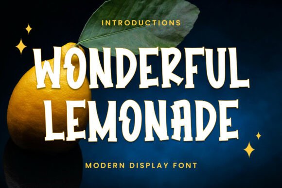 Wondeful Lemonade: A Creative Display Font for Cozy Branding